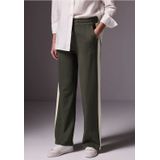 Street One - Studio F378699 - Damesbroek - Nacht groen - Hoge Taille - Brede Pijpen