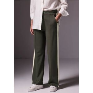 Street One - Studio F378699 - Damesbroek - Nacht groen - Hoge Taille - Brede Pijpen