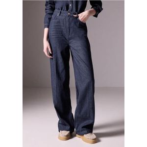 Street One Studio Dames Wijde denim broek in Blauw, in size: 24