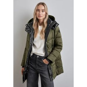 Street One Dames Jas met afneembare capuchon in Groen, in size: 34