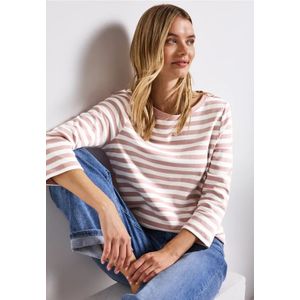 Street One - 3228127 - T-shirt - Lichtroze - Dames - Onderwater Gestreept