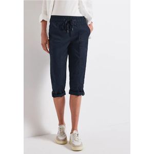 Street One Dames 3/4 broek met omslag in Blauw, in size: 32