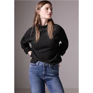 Street One Studio Dames Glimmend shirt in Zwart, in size: 34