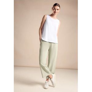 Street One Dames Top met kant in Wit, in size: 46