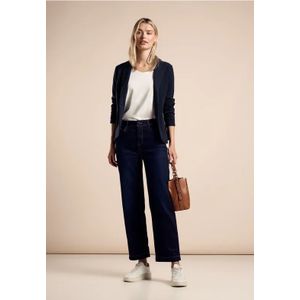 Street One Dames Basic blazer met plooien in Blauw, in size: 44