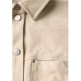 STREET ONE - Velours Hemdblouse - Beige - Katoen - Damesblouse