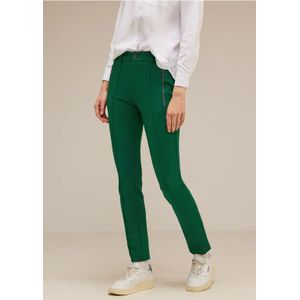 Street One Dames Slim fit broek in Groen, in size: 42