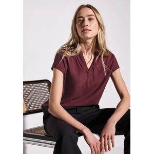 Street One Dames Blouse in effen kleur in Rood, in size: 34