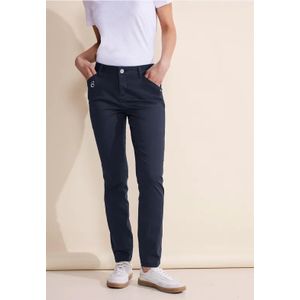 Street One Dames Casual fit broek in Blauw, in size: 32