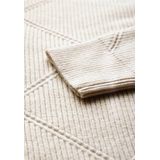 Pullover - Cream White Melange - Gebreide Trui - Korte Gebreide Trui - Ronde Hals