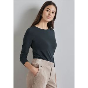 Street One Dames Shirt met lange mouwen in Groen, in size: 44