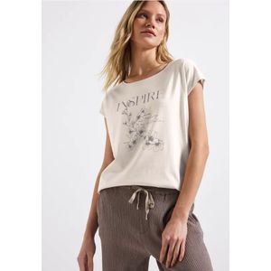 Street One Dames Shirt met print in Beige, in size: 34