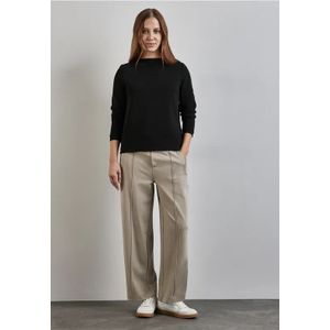 Street One Dames Gestructureerd coltruitje in Zwart, in size: 34