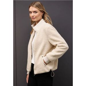 Street One Dames Teddy jas met details in Beige, in size: 36