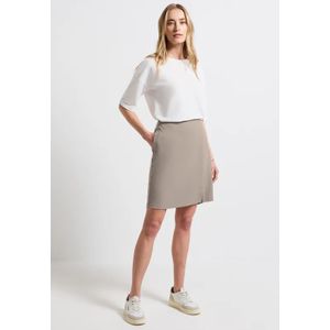 Street One Dames Rok met zijsplit in Beige, in size: 32