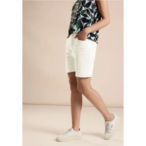 Street One Dames Jeansshort in Wit, in size: 25