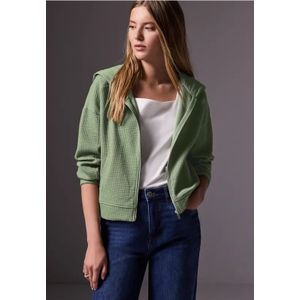 Street One Studio Dames Kort sweatvest in Groen, in size: 46