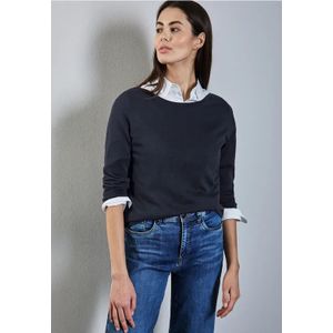 Street One Dames Gebreide trui in Blauw, in size: 34