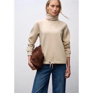 Street One Dames Sweater met opstaande kraag in Beige, in size: 34