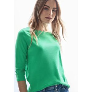 Street One Dames Basic shirt in Groen, in size: 44