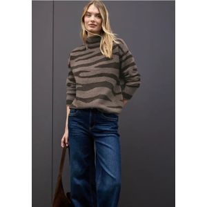 Street One Dames Behaaglijke Sweat in Bruin, in size: 34