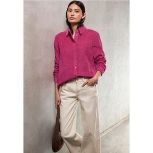Street One Studio Dames Zachte corduroy overhemdblouse in Pink, in size: 36