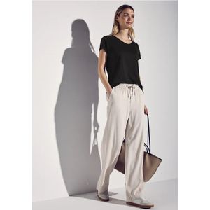 Street One Dames Shirt in linnenlook in Zwart, in size: 34