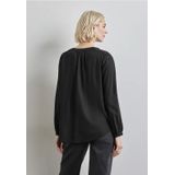 Street One Dames Tuniek met knoopsluiting in Zwart, in size: 34