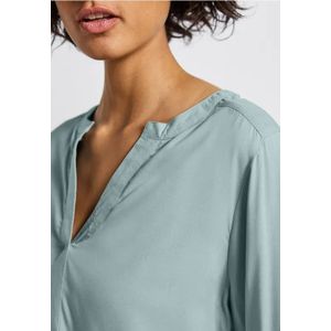 Street One Dames Tuniek met gespleten hals in Blauw, in size: 34