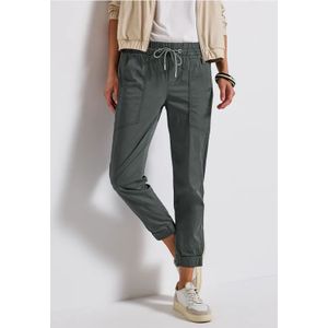 Street One Dames Loose Fit broek in Groen, in size: 42
