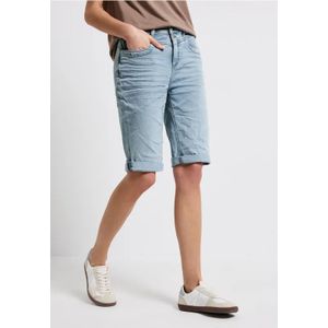 Street One Dames Gebleekte bermudajeans in Blauw, in size: 24