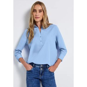Street One Dames Zakelijk overhemd blouse in Blauw, in size: 34