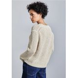Street One - A303149 - Damestrui - Cloud Cream - Gebreid Patroon