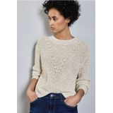 Gebreide Trui - Cloud Cream - Regular Fit - Ronde Hals - Lange Mouwen