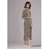 STREET ONE - F144395 - Damesjurk - Crème Bruin - Midi - Lange Mouwen