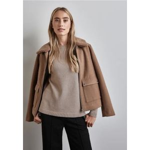 Street One Dames Basis trui in Beige, in size: 44