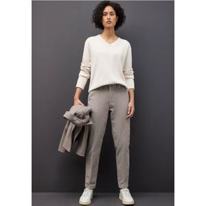 Street One Dames Zachte fluwelen chino in Grijs, in size: 32