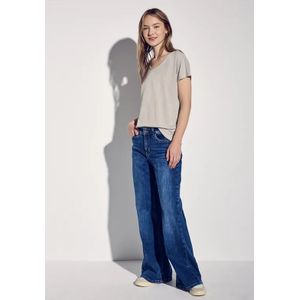 Street One Dames Shirt in linnenlook in Beige, in size: 34