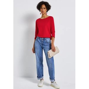 Street One Dames Shirt met 3/4 mouwen in Rood, in size: 34