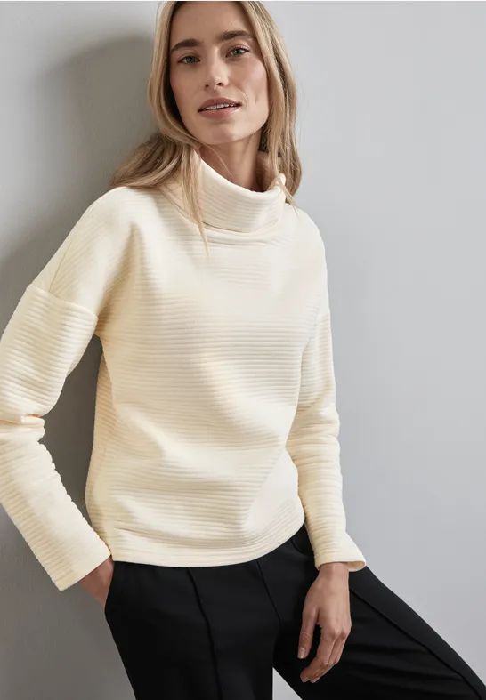 Street One - Ottoman - Overhemd - Katoenmix - Sjaalkraag