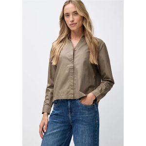 Street One - Twill Overhemd Blouse - Bruin