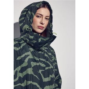 Street One - Poncho - Zwart - Waterafstotend - Dierenprint