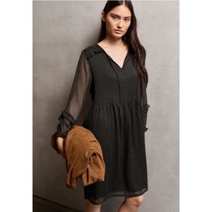 Street One Studio Dames Gedessineerde chiffon jurk in Bruin, in size: 34