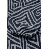 Jurk - Bandeaujurken - Knielengte - Losse Pasvorm - Lange Mouw - Opstaande Kraag