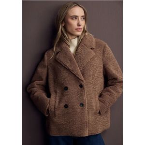 Street One Dames Teddy Caban jas in Bruin, in size: 40