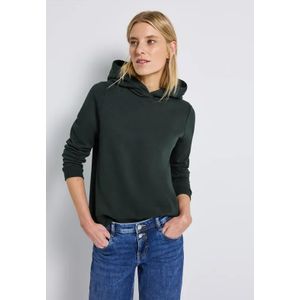 Street One Dames Sweater met capuchon in Groen, in size: 34
