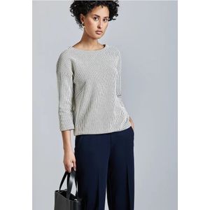 Street One Dames Gestreept overhemd in Blauw, in size: 40