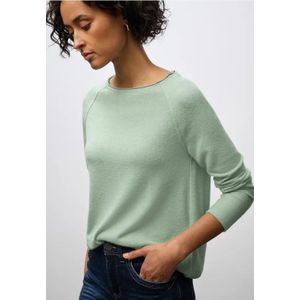 Street One Dames Zacht gemêleerd shirt in Groen, in size: 34