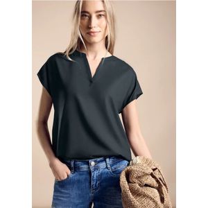 Street One Dames Viscose blouseshirt in Groen, in size: 38