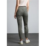 Street One - Hope - Skinny Broek - Groen - Hoge Taille, Materiaalmix met Stretch